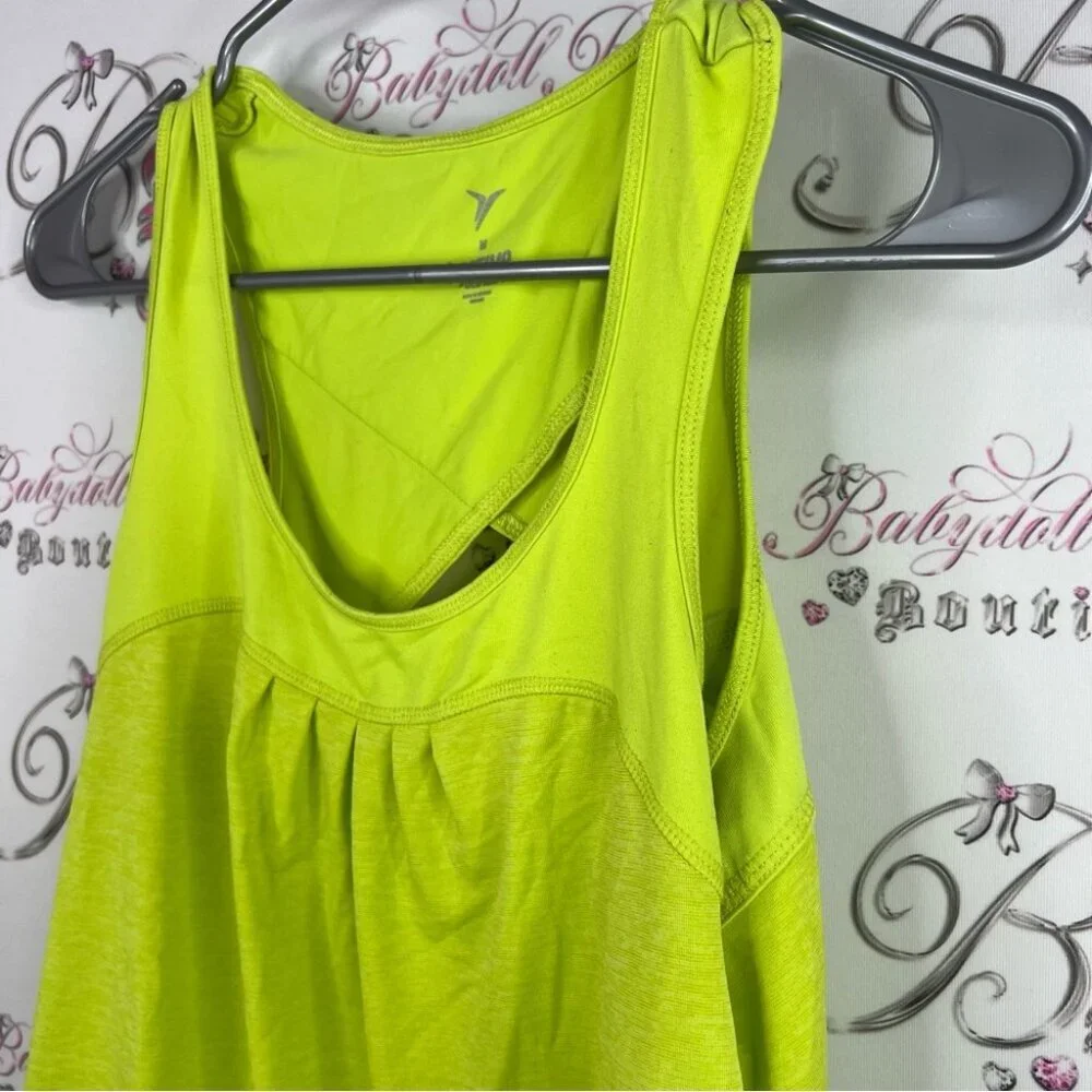 Oldnavy active tank top neon bright green Vibrant Yellow Women's Tank Top